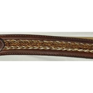 H.S. Trask Genuine ‎  Leather Belt W/Silver Buckle Men's